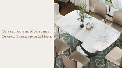 25Home's Monterey Masterpiece: A Faux Marble Dining Delight