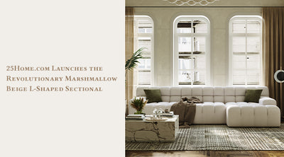 25Home.com Launches the Revolutionary Marshmallow Beige L-Shaped Sectional, Elevating Home Comfort to New Heights