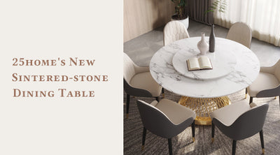 Elevate Your Dining Experience with 25home's New Round Sintered-stone Dining Table