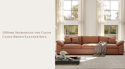 Furniture Company 25Home Introduces the Cocoa Cloud Brown Leather Sofa for the Perfect Blend of Modern Design and Enhanced Comfort
