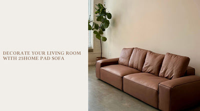 Complete Your Living Room Ambience with a 25Home Air Leather Pad Sofa