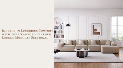Indulge in Luxurious Comfort with the Crawford Leather Lounge Modular Sectional
