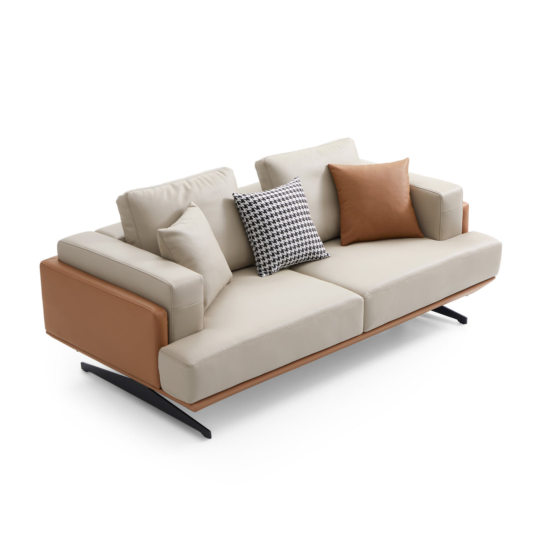 Amber Genuine Leather Sofa