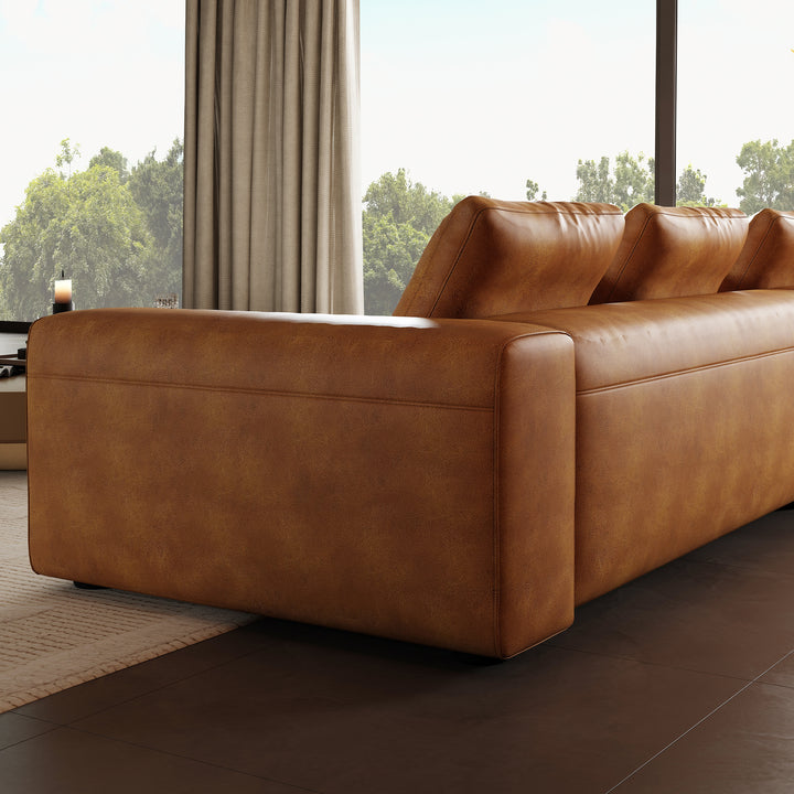 Industrial Air Leather Sofa