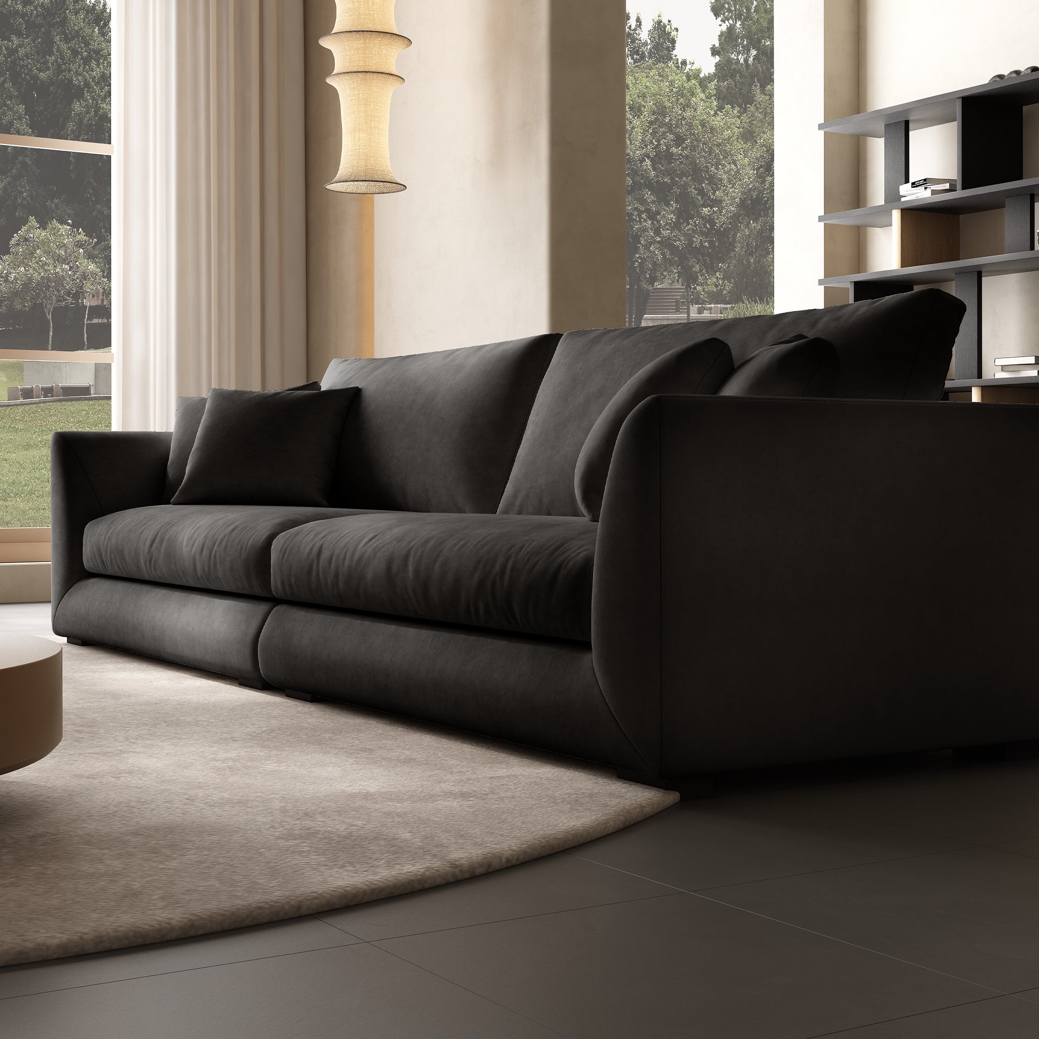 Feathers Sectional Sofa Modular L Shaped Couch Polyester