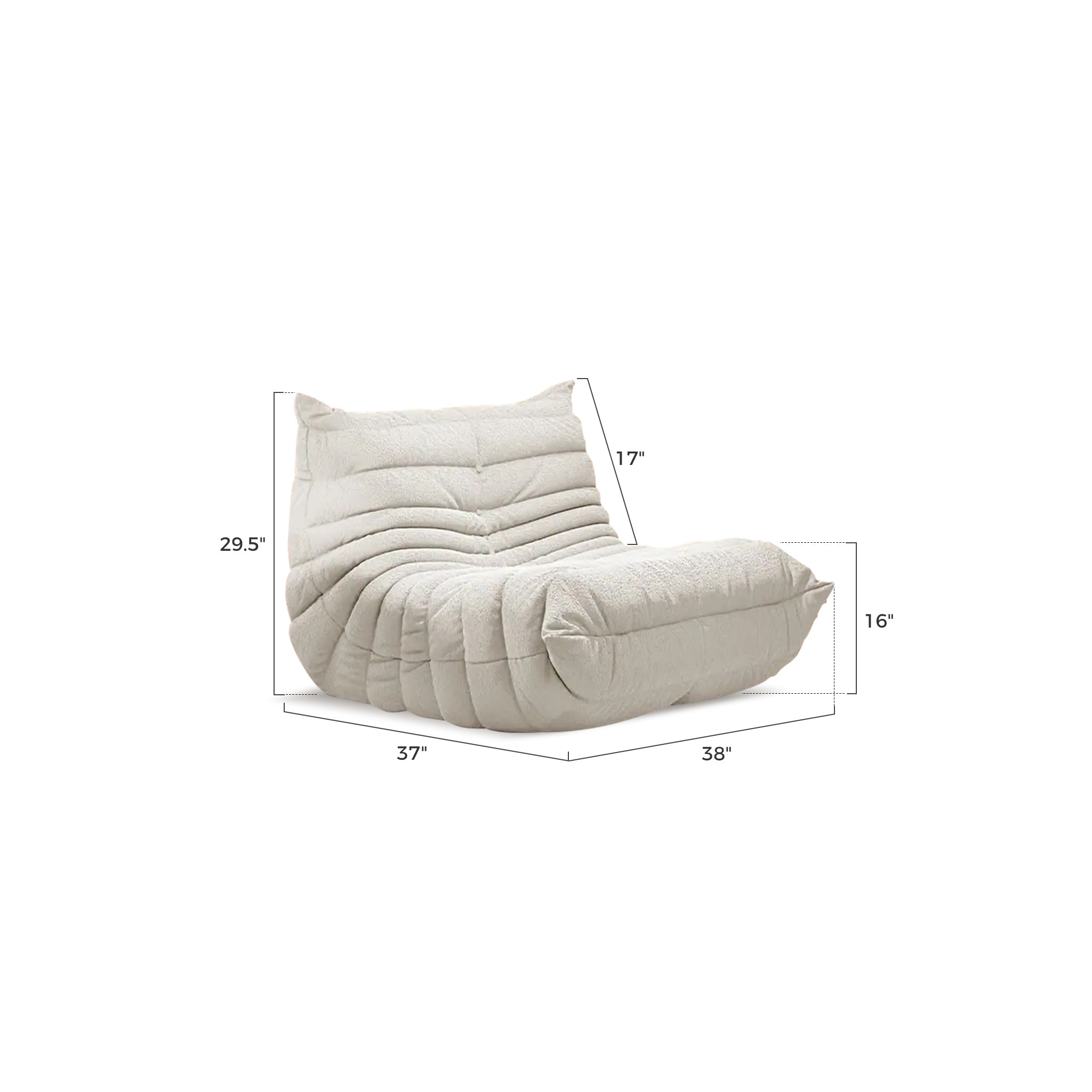 Cute Sponge Teddy Velvet Lazy Sofa