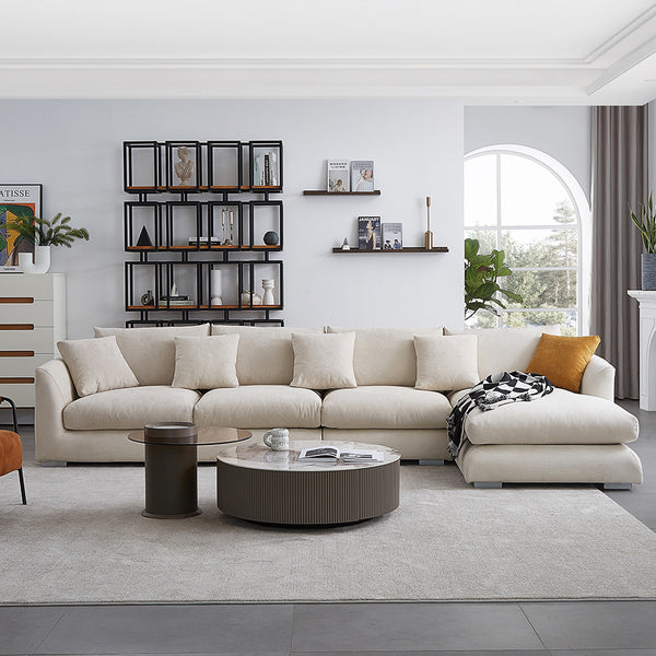 Aalto Boutique Beige Feathers Sectional