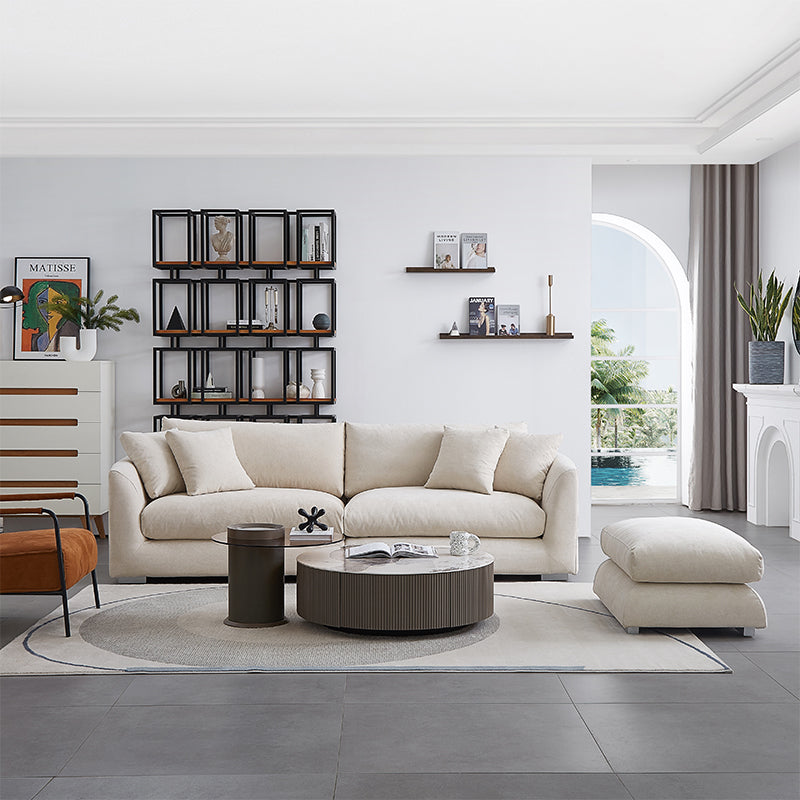 Loveseat store with ottoman