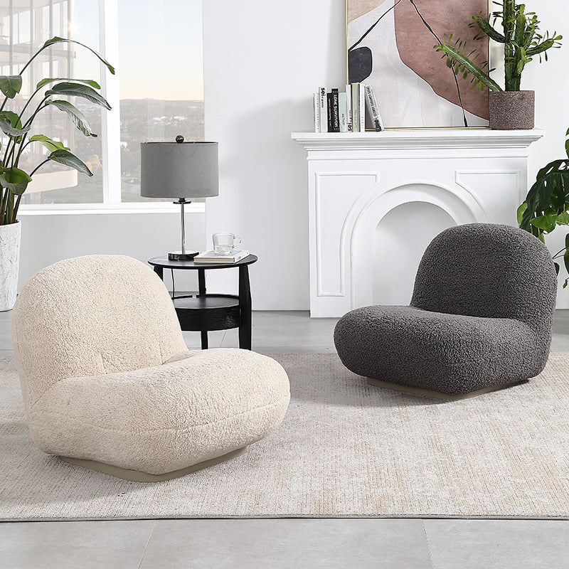 Gray/Beige Gullichsen fleece Pacha lounge chair